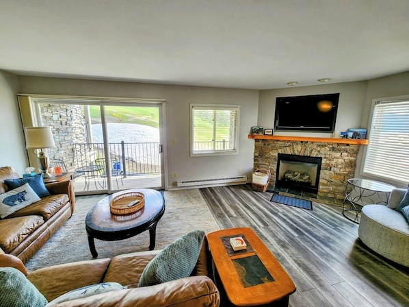 TV, fireplace, DVD player