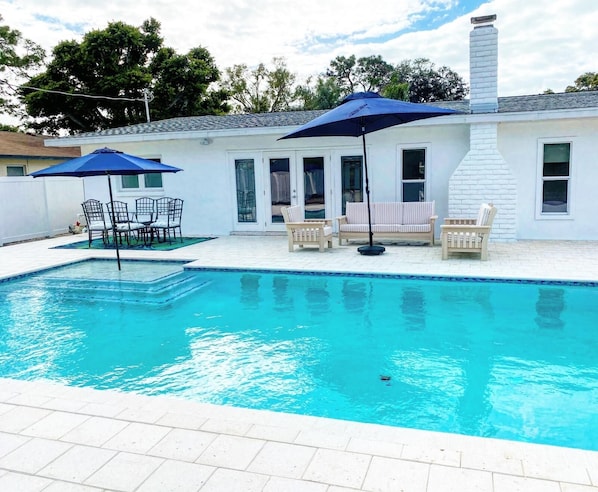 Outdoor pool, a heated pool