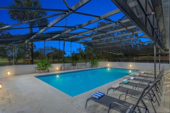 Indoor pool, a heated pool
