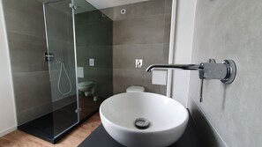 Ducha, secador de pelo y toallas