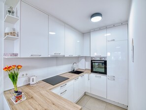 Apartment (Two Bedroom Apartment with Balcony) | Private kitchen | Fridge