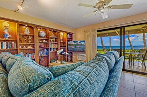 TV, video games, offices - Premium Ocean Front: Gated w/ Pool & In-Unit Gym (Lahaina)