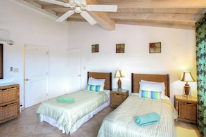 2 bedrooms, iron/ironing board, WiFi, bed sheets