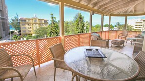 Outdoor dining - 2-bed Apt by Beach in St. Lawrence Gap (Saint Lawrence Gap)