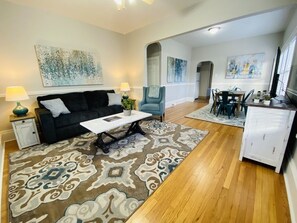 Apartment, Multiple Beds, Patio, Garden View (1944 7th Ave - Upper) | Living area | 40-inch TV with digital channels - Stunning Bungalow Next to Unc - Free Cruiser Bikes! (Greeley)