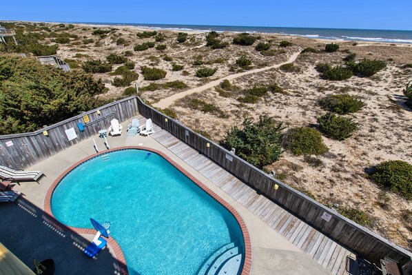 A heated pool