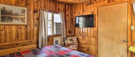 Business Cabin | 1 bedroom, down comforters, memory foam beds, individually decorated