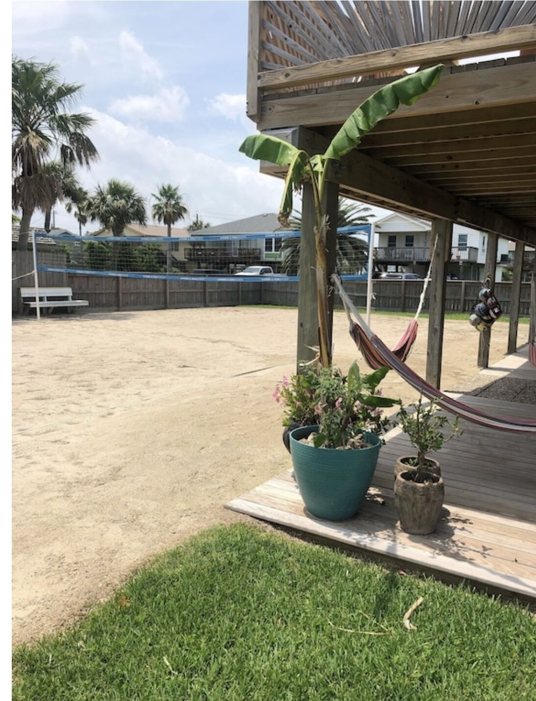 Beach volleyball court