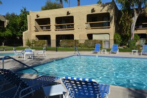 Outdoor pool, a heated pool