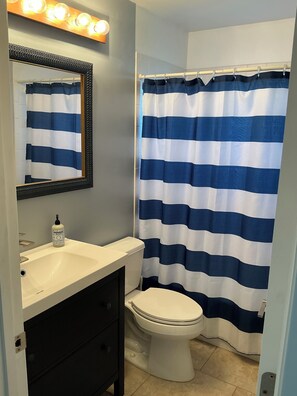 Shower, hair dryer, towels, soap - Super clean, family-friendly & beautiful home just 5 minutes from Nokomis Beach (Nokomis)