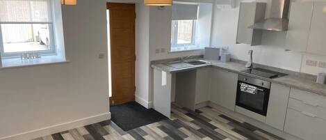 Apartment, 1 Queen Bed with Sofa bed | Private kitchen | Fridge, microwave, oven, stovetop