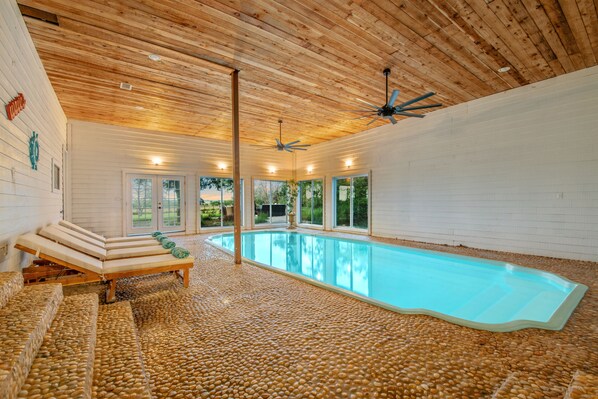 Indoor pool, a heated pool