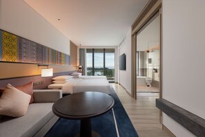 Habitación, 2 camas individuales, vistas al jardín | Edredones de plumas, minibar con artículos gratuitos, caja fuerte