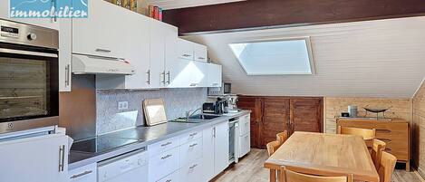 Fridge, microwave, dishwasher