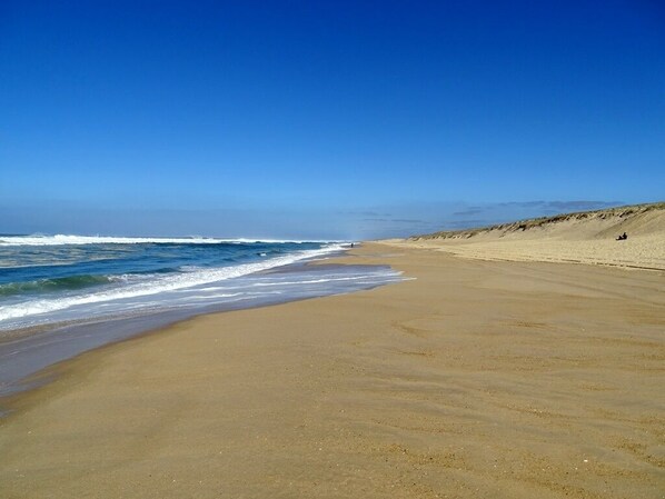 Nær stranden og solsenger