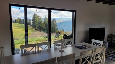 Black wood Cabin near to ski resort with fantastic mountain view