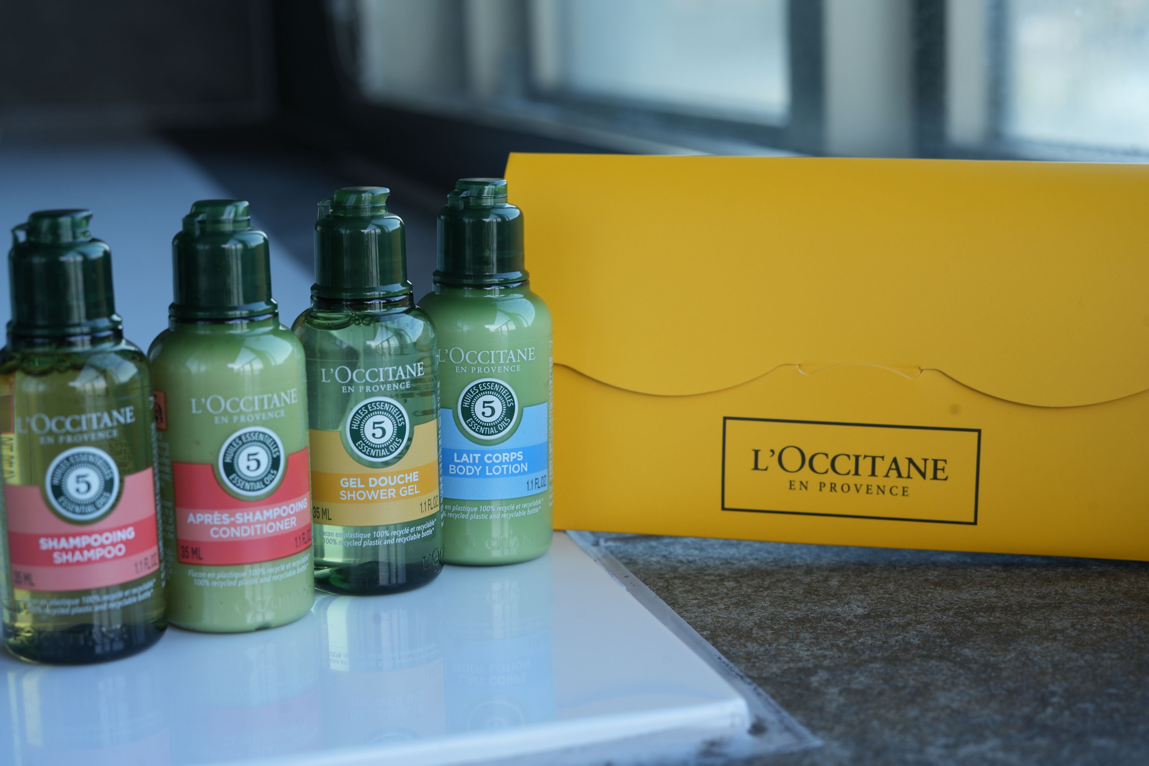 Jetted tub, rainfall showerhead, designer toiletries, hair dryer