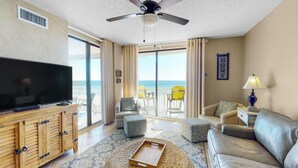 Living room - Shoalwater 405 by Gold Star Vacation Rentals (Orange Beach)
