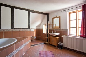 Douche, serviettes fournies