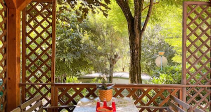 Caravan "Le Sorgenti - Mobile Home 46" with Mountain View, Private Garden & A/C