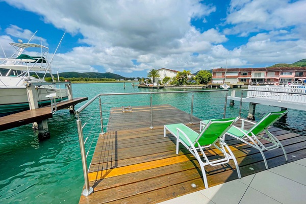 Large sun deck, sun loungers, amazing views, and alfresco dining