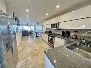 Fridge, microwave, oven, dishwasher - Modern Waterfront Villa (Jolly Harbour)