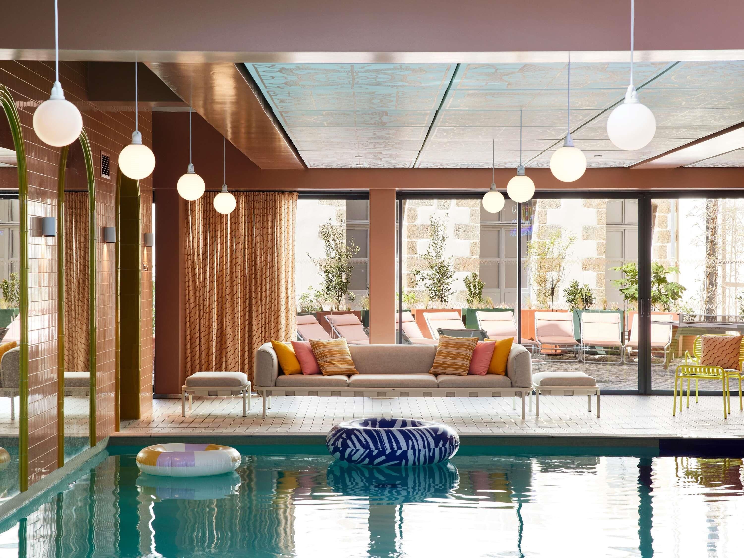 Indoor pool, open 7:00 AM to 10:00 PM, sun loungers