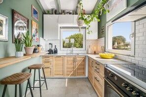 Fridge, oven, stovetop, dishwasher