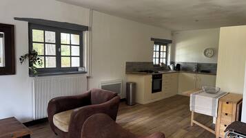 Télévision, baby-foot, table de tennis de table, livres