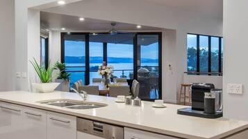 Fridge, microwave, dishwasher, high chair