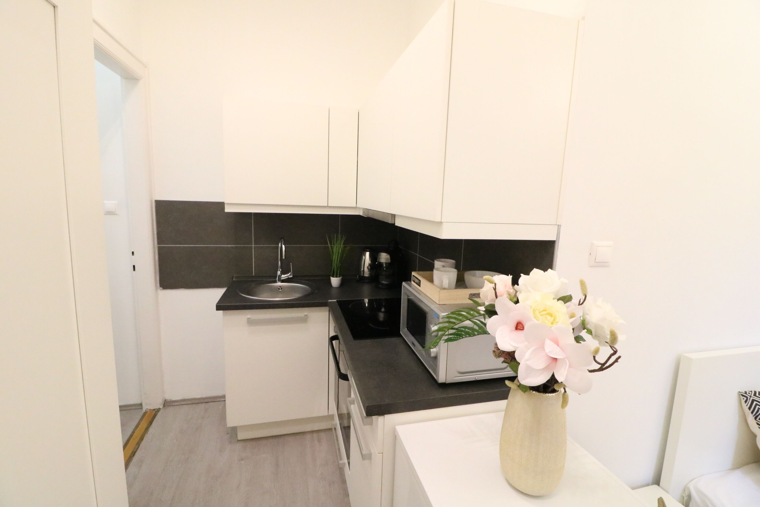 Estúdio clássico, 1 cama Queen | Cozinha privada | Geladeira, micro-ondas, fogão, cooktop