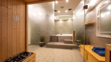 Un sauna, masajes