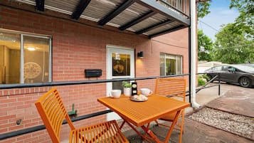Condo, Multiple Beds, Patio, Garden View (220 Peterson St Unit 8) | Outdoor dining