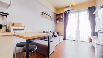 Apartemen, 2 kamar tidur | 2 kamar tidur dan Wi-Fi gratis