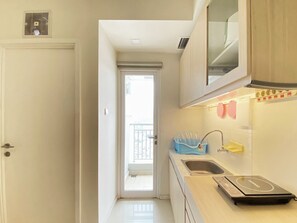 Apartment, 2 Schlafzimmer | Eigene Küche | Kühlschrank, Herdplatte, Kochgeschirr/Geschirr/Besteck