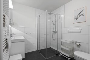 Douche, sèche-cheveux