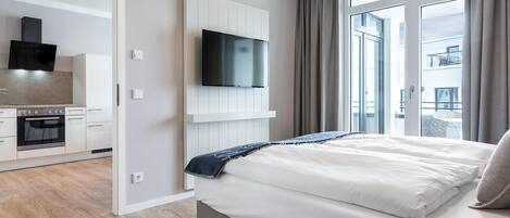 1 室のベッドルーム、アイロン / アイロン台、WiFi (無料)