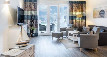 Penthouse auf 107 qm über zwei Etagen mit 2 Balkonen, Strandkorb und zwei Bädern