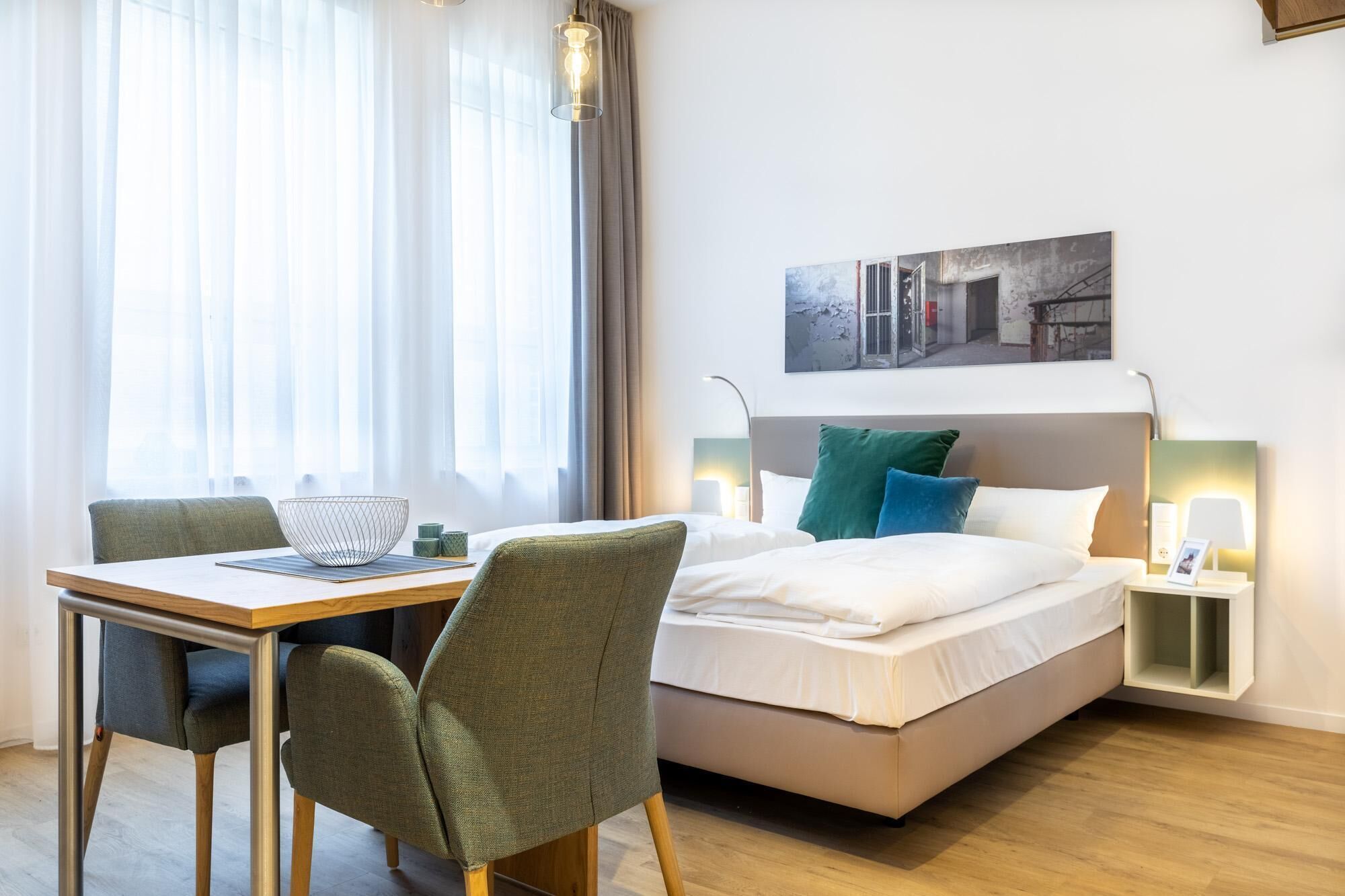 Wi-Fi de cortesia, roupa de cama