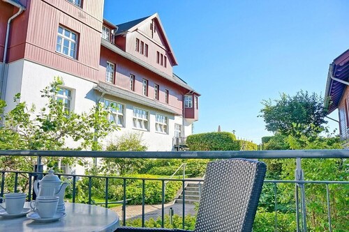 Tolle Ferienwohnung für zwei mit Balkon und Blick ins Grüne in Top-Strandlage