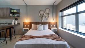 Design-Apartment | 1 Schlafzimmer, Schreibtisch, laptopgeeigneter Arbeitsplatz