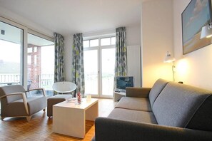 TV, DVD player, books