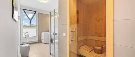 Een douche, een haardroger