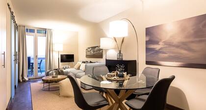 Schönes Nordsee-apartment mit Sauna, Sonnigem Balkon und Wunderschönem Landblick