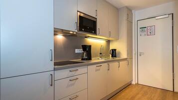 Kühlschrank, Mikrowelle, Herdplatte, Geschirrspüler