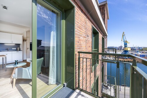 Modernes Apartment mit Balkon und Saunanutzung in erstklassiger Hafenlage