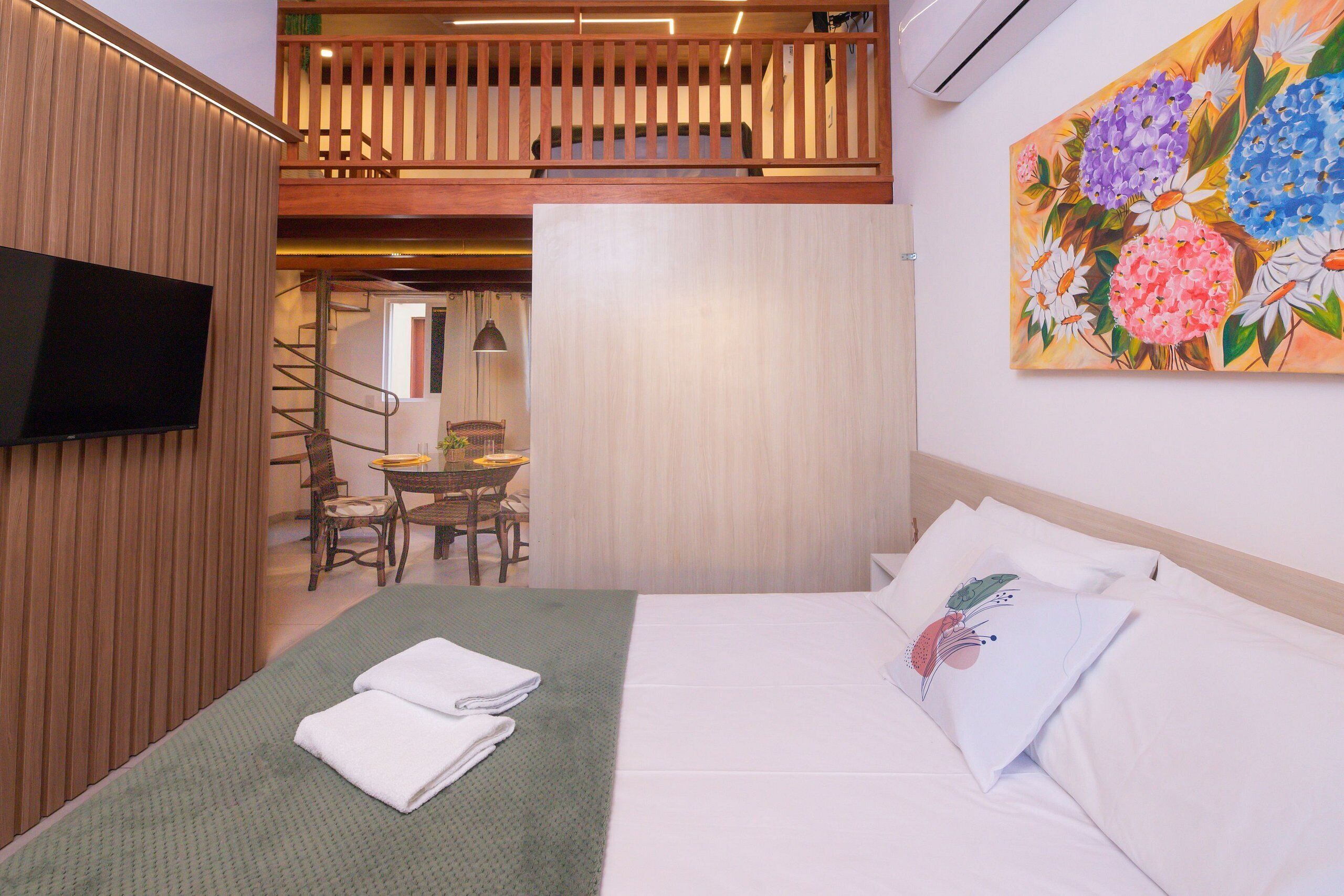 Suite | Tabla de planchar con plancha, wifi gratis, ropa de cama