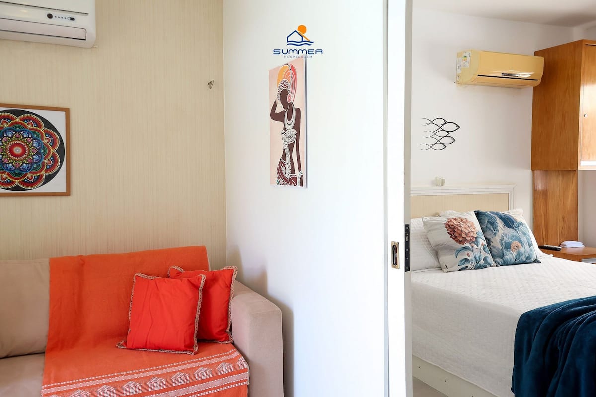 Departamento clásico | Tabla de planchar con plancha, wifi gratis y ropa de cama 
