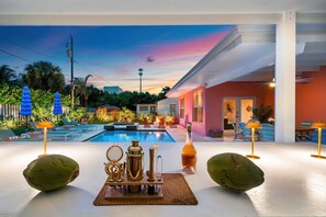 A heated pool