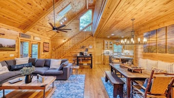 TV, fireplace, video games